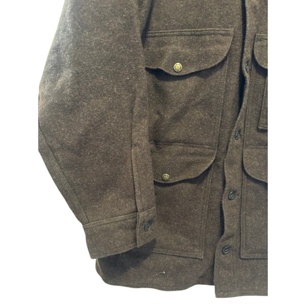 Filson Style 110 Mackinaw Wool Cruiser Jacket Brown Sz 48 USA Made Hunting Coat - Picture 7 of 16